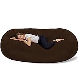Chill Sack Bean Bag Chair: Huge 7.5' Memory Foam Furniture Bag and Large Lounger - Big Sofa with...