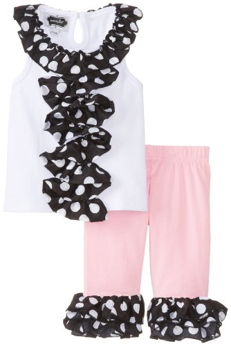 Mud Pie Baby Girls' Ruffle Tunic and Capri Set