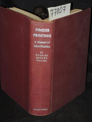 Finger Printing: A Manual of Identification [Unknown] B0038OKJ7O Book Cover