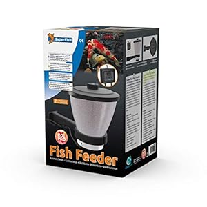 Superfish Fischfutterautomat 7 Liter Reservoir, Automatisch, Schwarz, Erwachsener, Fische, Koi Pro Fish Feeder