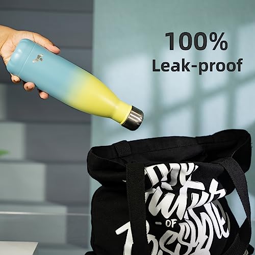 Image of Konokyo Insulated Water Bottles,17 oz Double Wall Stainless Steel Vacumm Metal Flask for Sports Travel,Sandy Beach