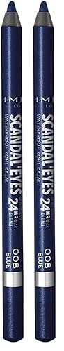 Rimmel London Scandal'eyes Waterproof Liner, Blue (Pack of 2)