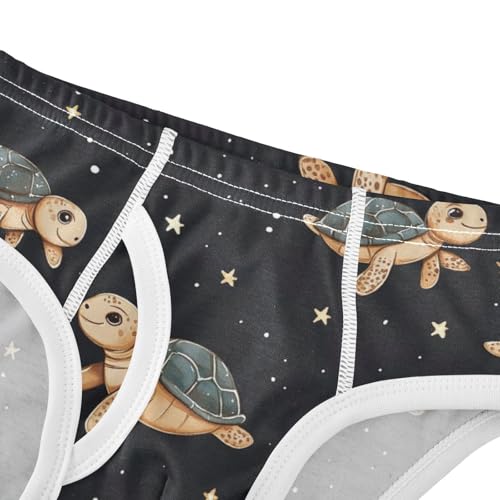 Wusikd Turtles Stars Boys' Underwear Cotton Galaxy Boys Briefs Soft Toddler Underwear 2T4