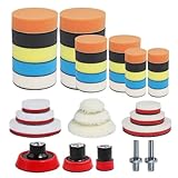 Car Foam Polishing Buffing Kit, Polishing Buffing Pads, Wool Pads, Polishing & Buffing Wheels,for Headlights & Body Foam Wax & Buffer Kits (44)