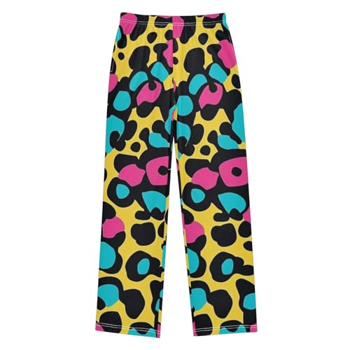 Boys' Pants Colorful Leopard Print Cheetah Spot Long Bottoms Jogger Pants Elastic Waist Trousers with Pockets S-XL