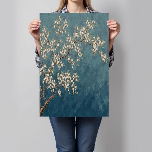 Tableau bleu chinois 60x90 cm idéal pour sublimer un salon moderne