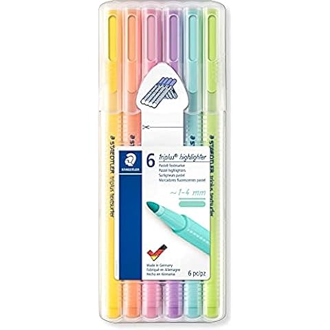 Resaltador Staedtler Triplus Highlighter, 6 colores pastel Cover