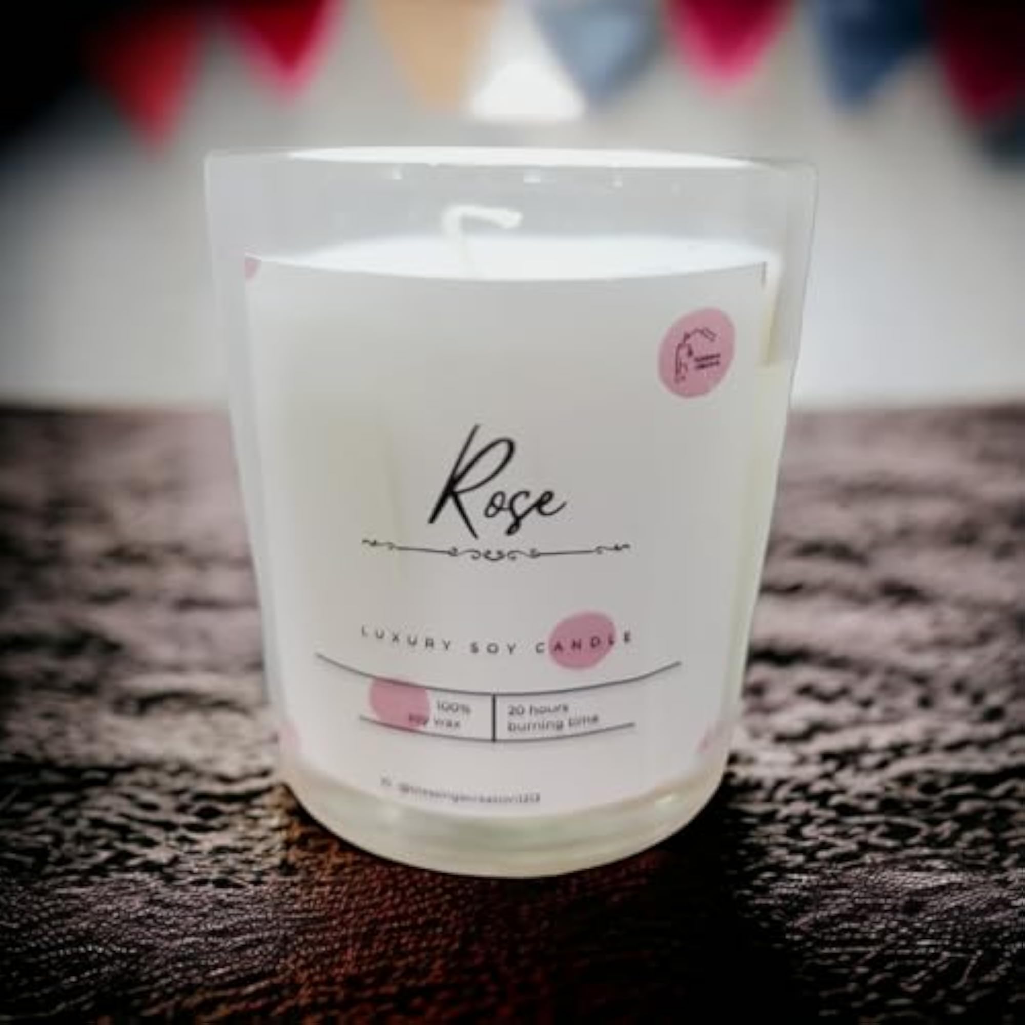 Rose Fragrance Scented Jar Candle, Gift Ready