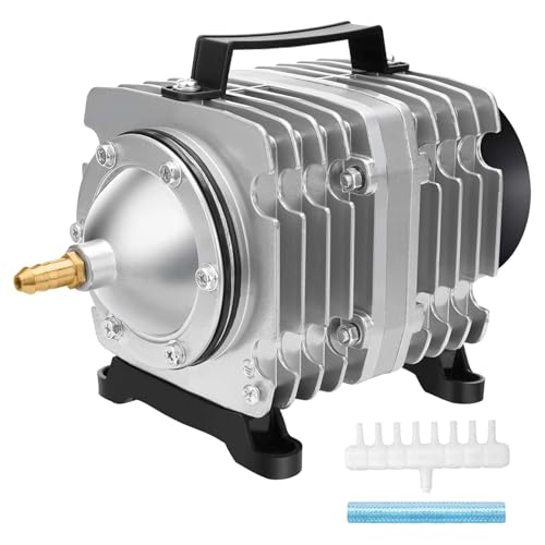 NOVAKA Bomba de Aire para Pecera Silenciosa, 18W 25L/min, Tomas de Flujo Ajustables Tubería, Adecuado para estanques,...