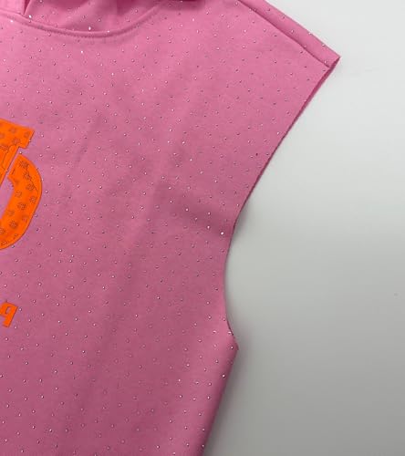 Image of Jigfar Men's Glitter Rhinestone Print Fashion Casual Hipster Stylish Urban Streetwear Hip-Hop Tank Top Y2K Sleeveless T-Shirt