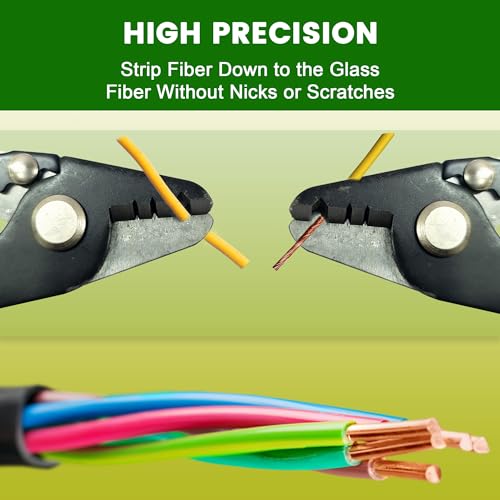 Image of Optical Fiber Cable Cutter - Fiber Optic Stripper includes 1.5mm Hex Key for Fine Adjustments of Fiber Striper