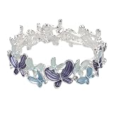 Mipcase Pulsera Elástica Degradada para Mujer Brazalete con Diseño Geométrico y Esmalte Joyería de Moda para Cumpleaños Regalo para Madre y Hermana