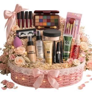Premium Makeup Gift Hamper for Women | Complete Beauty & Cosmetic Kit with Eyeshadow, Lip Colors, Face Makeup & Accessories-picture-39