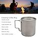 XHTLLO Foldable Handle Camping Coffee Mug, Portable Aluminum Alloy Outdoor Cooking Mug