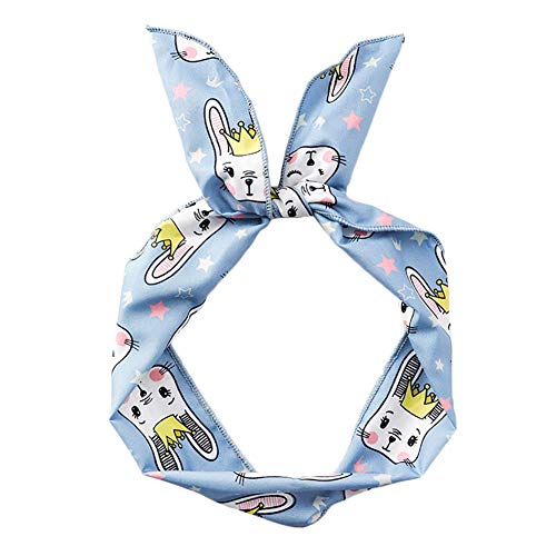qinlee cinta Animales Impresión estilo alambre de hierro Cintas para el pelo Yogau00a0u0096u00a0Toalla de deporte Chica Pelo accesorios frisuren gestylten reaparición pelo banda Blau1 50cm