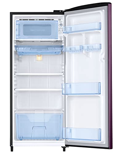 Image of Samsung 183 L, 3 Star, Digital Inverter, Direct-Cool Single Door Refrigerator (RR20C1723CR /HL, Red, Camellia Purple)
