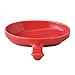 Hasami Ware 14831 Red Low Salt Plate with Chopsticks Rest