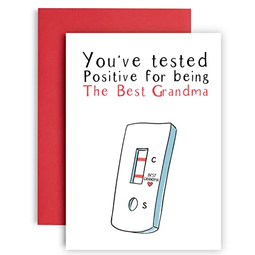 Huxters Grandma Funny Cards – Premium Quality A5 Greeting Cards For Loved Ones – Mothers Day Grandma Card You’ve Tested Positive Birthday Card – For Grandma (Grandma) #TOP21