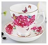 Juego De Cafe Copa del café Conjunto del plato de cerámica té de la tarde variedad creativa De Tazas 180m Tazas Cafe (Color : 13)