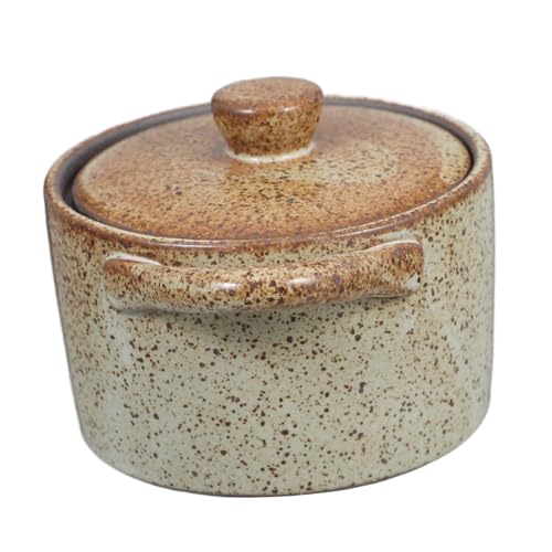 JECOMPRIS estofado olla de sopa Cocina de cocina tazón de frutas Tazón de sopa tazón de bocadillos Potes de guiso con tapas tazón de postre bol con tapa olla de cocina cerámica