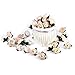 TINKSKY 50pcs 3cm Artificial Roses Flower Heads Wedding Decoration (Light Pink)