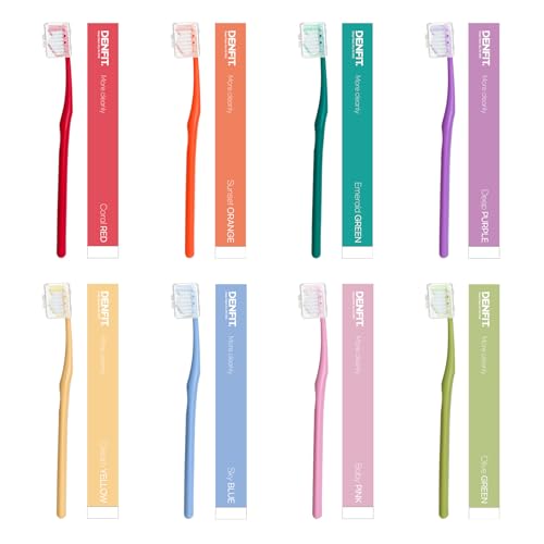Cepillo de dientes extrasuave para dientes sensibles y encías retraídas con cubierta de placa