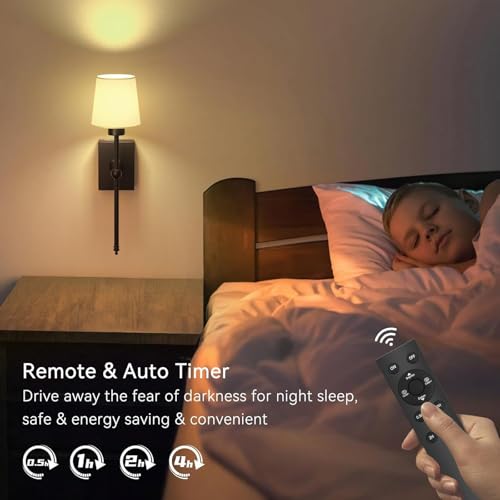 Aplique de pared regulable con mando y bateria recargable para iluminar sin cables 4
