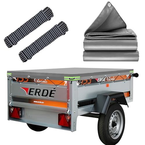 Bâche Remorque 150x105cm, IMPERMÉABLE Protection Plate avec Corde, Idéal pour Norauto Regular...