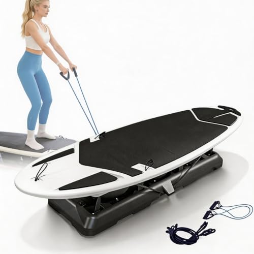 yunzhenzhen Máquina entrenadora de Surf con Tabla de Equilibrio, simulador de Surf Interior para Gimnasio en casa, Equipo de Fitness para Fuerza del Core, Equilibrio y coordinación Corporal Completa