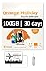 Orange Holiday Europe Prepaid-SIM-Karte jetzt 30 Tage, 100 GB Internetdaten von 5G/4G LTE (Daten-Tethering erlaubt) + 120 Minuten Internationale Anrufe + 1000 SMS