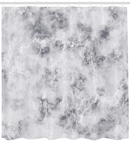 ABAKUHAUS Marble Shower Curtain, Granite Surface Pattern Stormy Details Natural Mineral Formation Print - Image 2