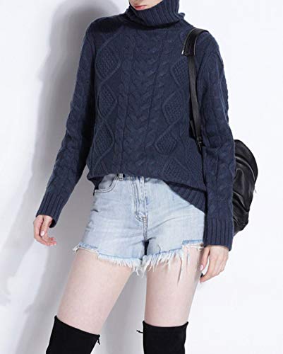 Wool Sweaters Women's Turtleneck Pullover Female Loose Long Sleeve Tops Winter Thick Knitted Jumper3