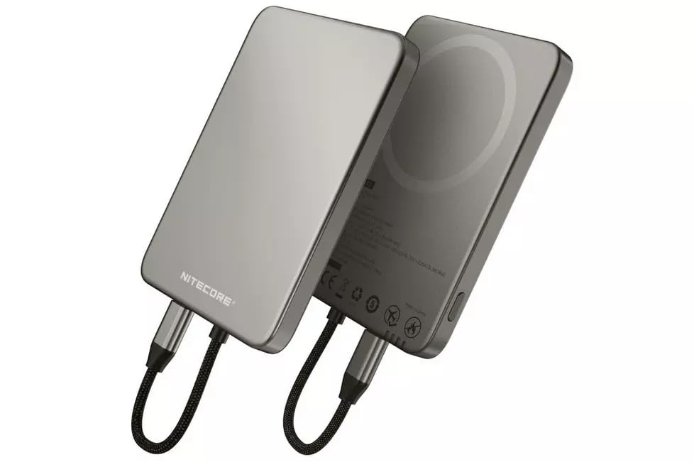 NITECORE Pocket 5 Portable Power Bank 5000mAh with Built-in Cable, Titan Silver-image-45