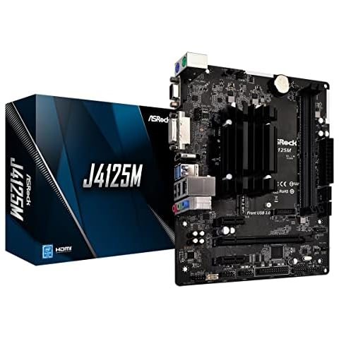 ASRock MB J4125M Intel J4125 CPU M-ATX DVI/HDMI DDR4 Retail Cover