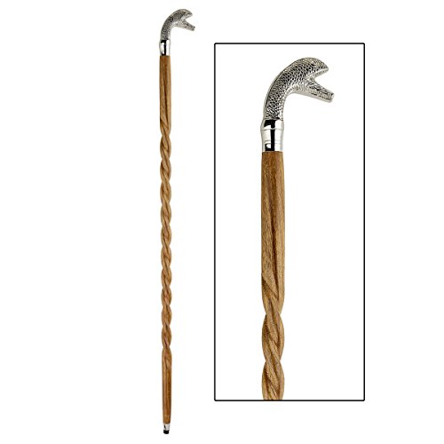 Design Toscano Animal Menagerie Chrome-Plated Walking Stick Collection: Snake - Thumbnail 2
