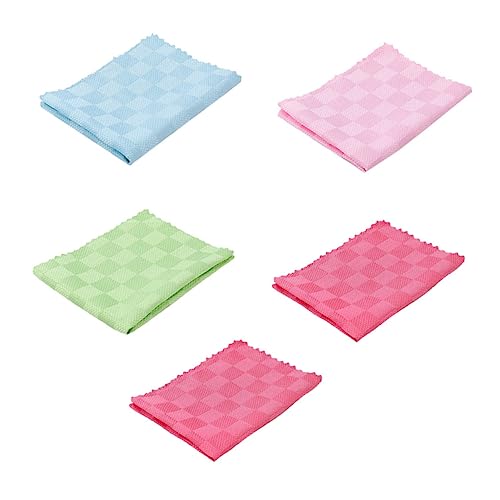 LOORGVEL 5 Piezas Paños de Cocina Microfibra Toallas de Limpieza Absorbentes Aceite Trapos Duraderos para Vajilla Cristales y Muebles Color Aleatorio Color Aleatorio