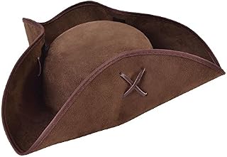 Bristol Novelty BH656 Brown Pirate Tricorn Hat, One Size