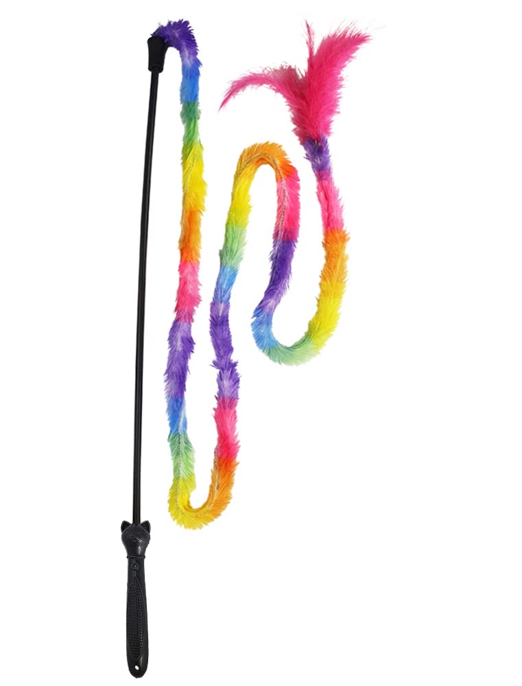Nobby Cat Duster with Plush and Feather, Stick: 54 cm, Plush + Feather: 132 cm, 1 Piece