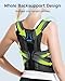 Rakiie Upright Posture Corrector, Comfortable Lumbar Support Belt with 3D Elastic Kintted Mesh, Upper and Lower Back Pain Relief, Easy to Put on & Take off, Fit Various Body Shape, Size L (Upper Waist: 41.3