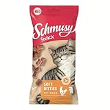 Finnern Schmusy | Soft Bitties | idealer Katzensnack | 60g (Huhn, 16 Stück)