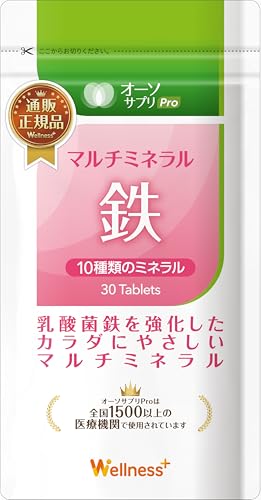 オーソサプリ マルチミネラル鉄 30粒 乳酸菌ミネラル配合 女性向け 栄養療法 医療機関 日本製