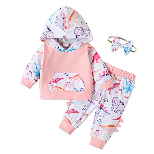 Image of PATPAT Baby Girl Outfits Long Sleeve Pullover Sweatshirt Fall Winter Baby Clothes