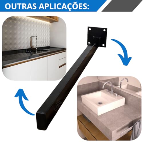 Suporte Para Pia Bancada Mesa Parafusar Reforçado Grapa Para Pia Mão Francesa 50cm 2 Peças