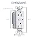 Legrand - OnQ Duplex Outlet Kit Provides Power and Surge Protection to Networking, Power Outlet Kit with Recessed Outlet Compatible with Standard Knockouts, Recessed Power Outlet, 36456902V1