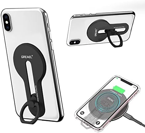 [Limited Quantity] Phone Ring Holder Stand, Wireless Charging Compatible, US Patented Slim Slide Finger Ring Kickstand. Slide, Flip and Rotate 360° with Sturdy Snap. Stand Horizontally and Vertically