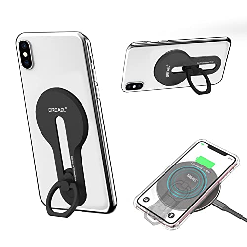 [Limited Quantity] Phone Ring Holder Stand, Wireless Charging Compatible, Us Patented Slim Slide Finger Ring Kickstand. Slide, Flip And Rotate 360° With Sturdy Snap. Stand Horizontally And Vertically #TOP1