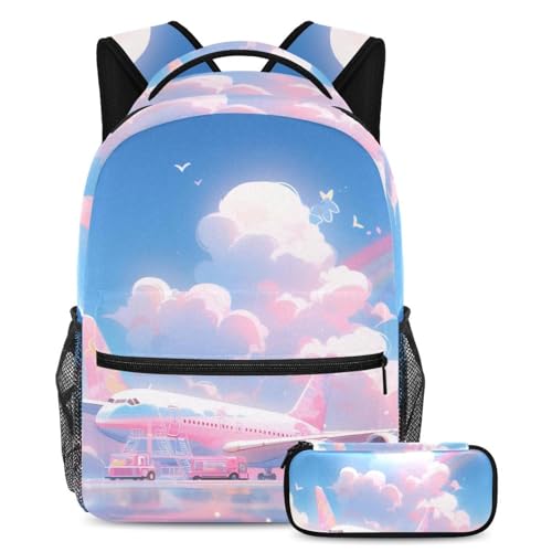 Sac à dos scolaire solide avec trousse fille et garçon