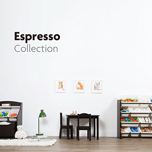Image of Tot Tutors Kids Book Rack Storage Bookshelf, Espresso /White (Espresso Collection)