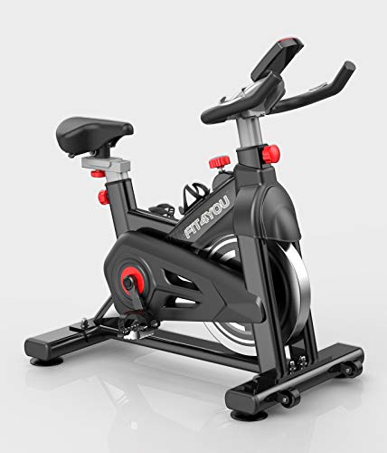 FIT4YOU Exercise Bike Indoor Cycling Home Gym Workout Cardio Fitness Adjustable Resistance LCD Monitor FY-EB07 Black - Image 7