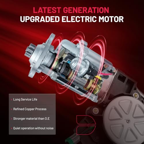 Image of BDFHYK 741-691 Power Window Regulator with Motor Front Right, Compatible with Buick Rainier, Chevrolet Trailblazer EXT, GMC Envoy XL XUV, Isuzu Ascender, Oldsmobile Bravada, Saab 9-7x 2004-2008